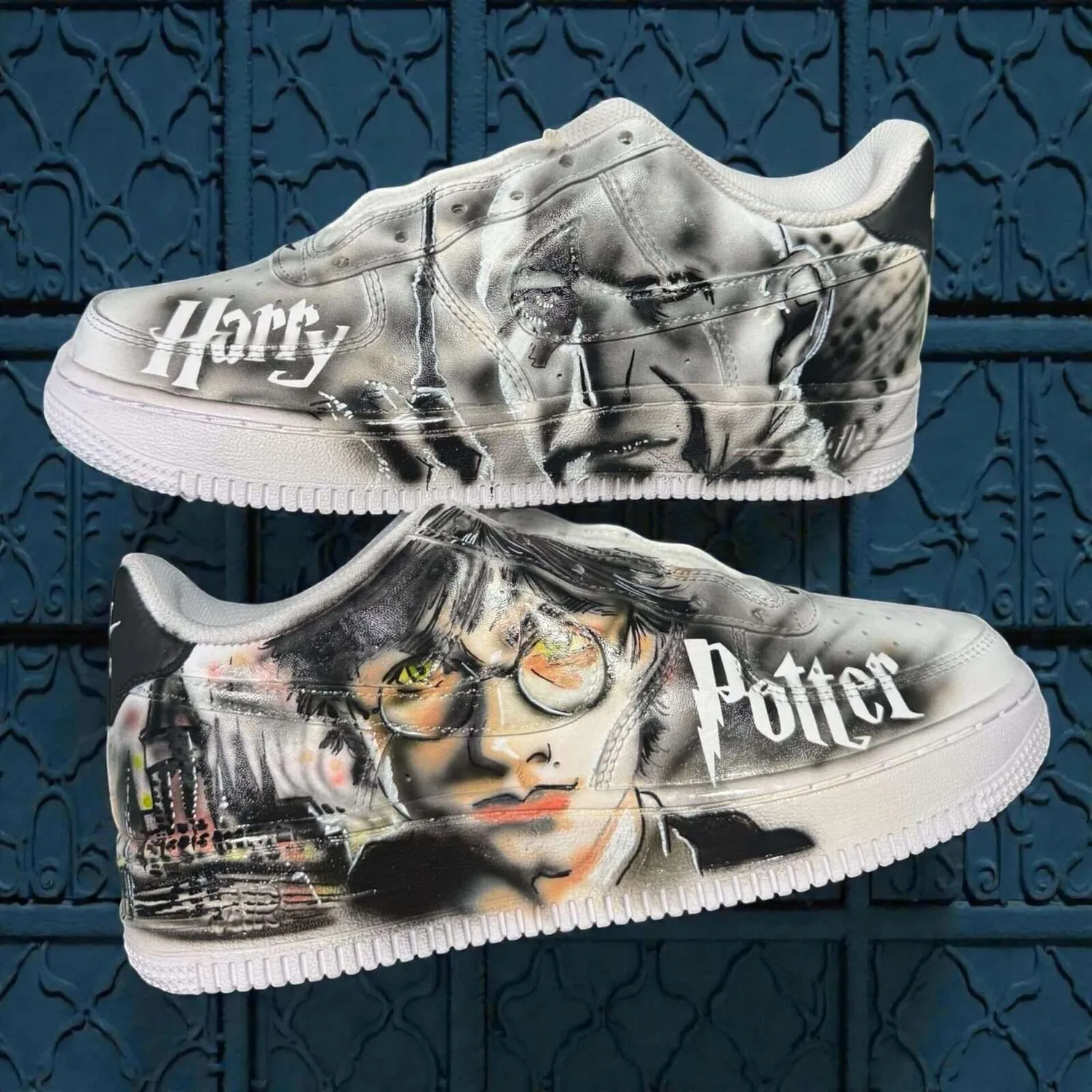 Nike Air Force 1 Harry Potter sneakers dipinte a mano