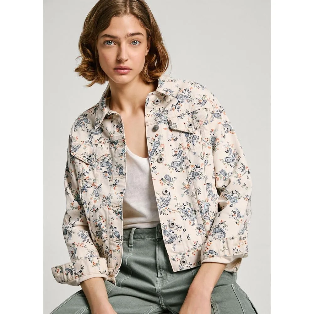 Pepe Jeans Giacca Jeans Donna XXS Motivo Floreale