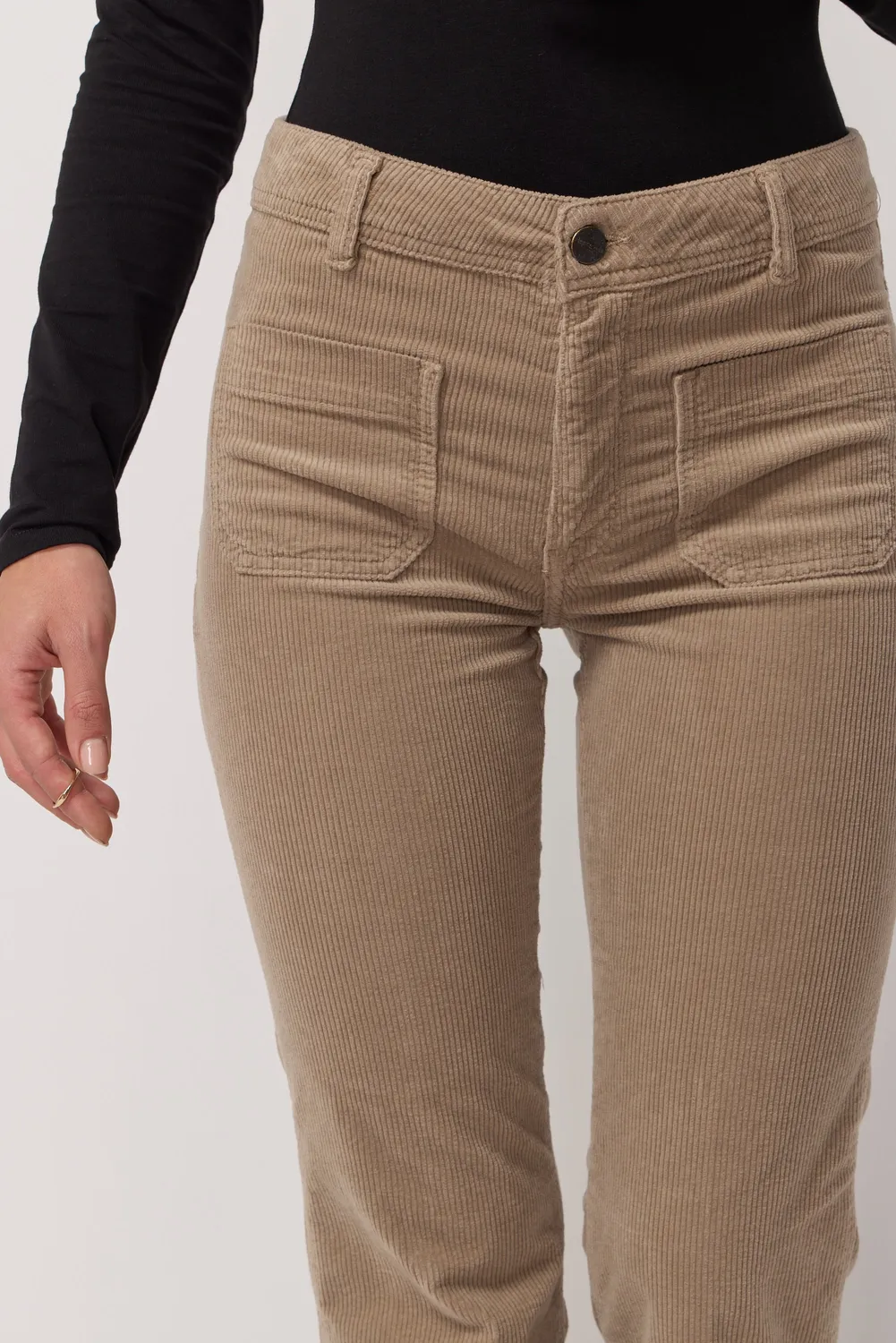 acquaverde Carlotta pantalone velluto Argile