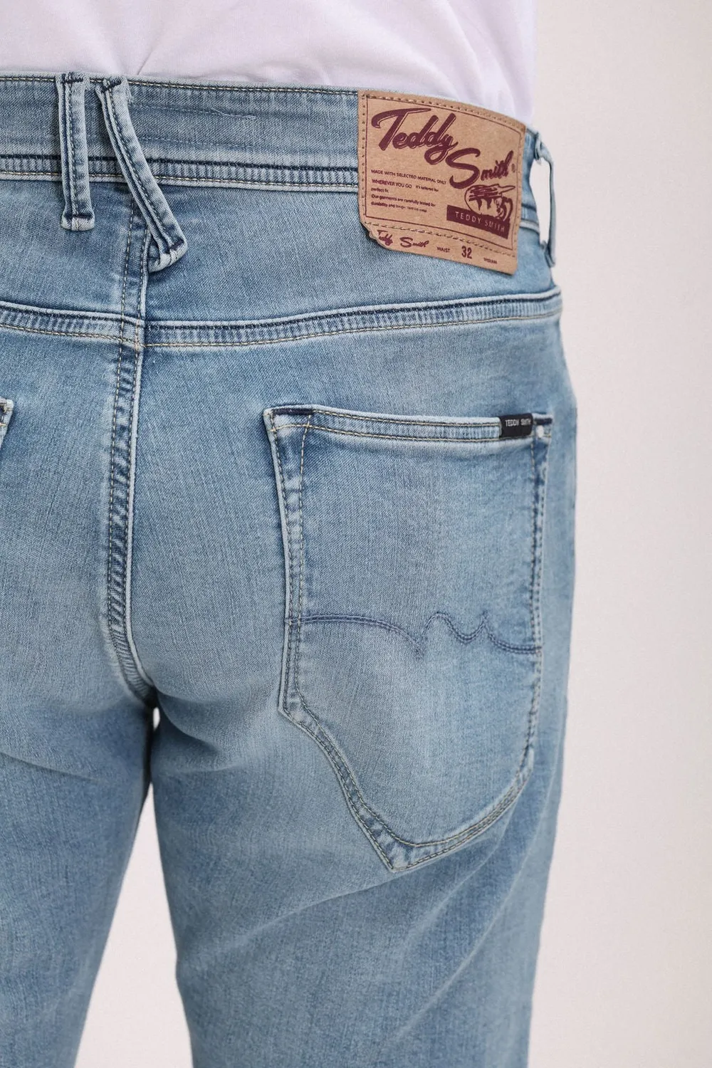 Teddy Smith Scotty 3 bermuda denim uomo indaco chiaro 5 tasche