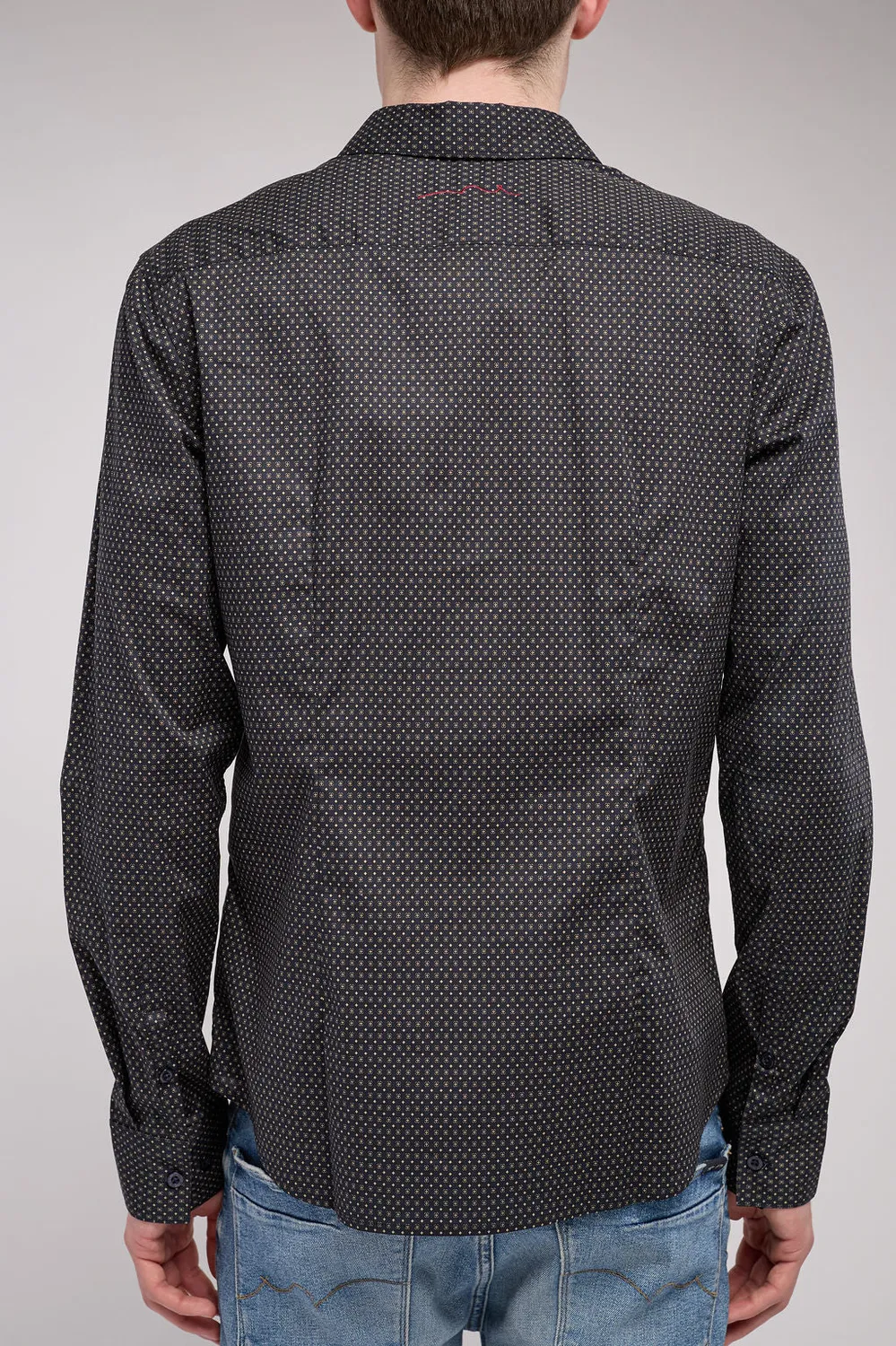 Teddy Smith Carton ML camicia blu navy stretch