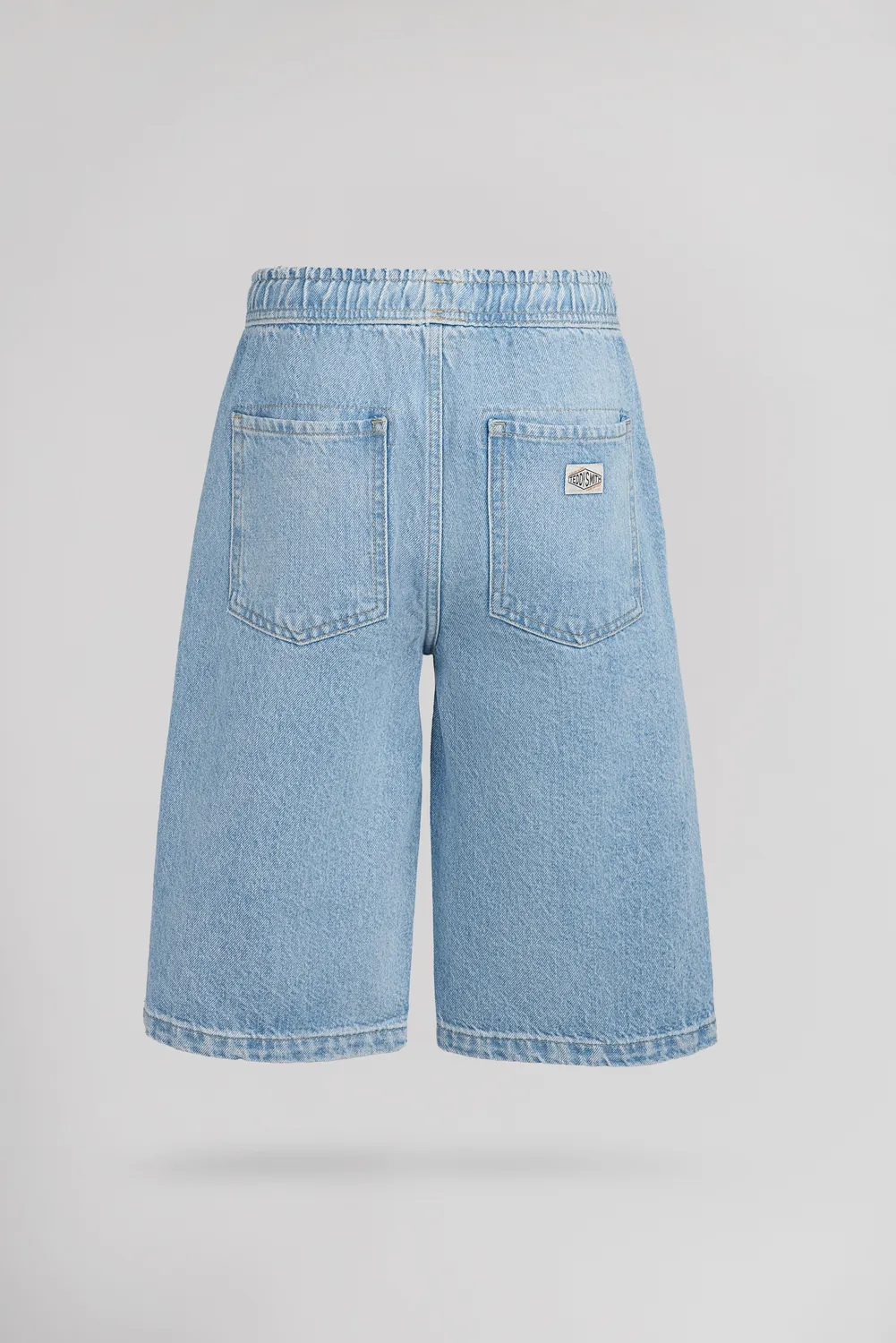 Teddy Smith S-Car shorts denim bambino indaco chiaro baggy lungo