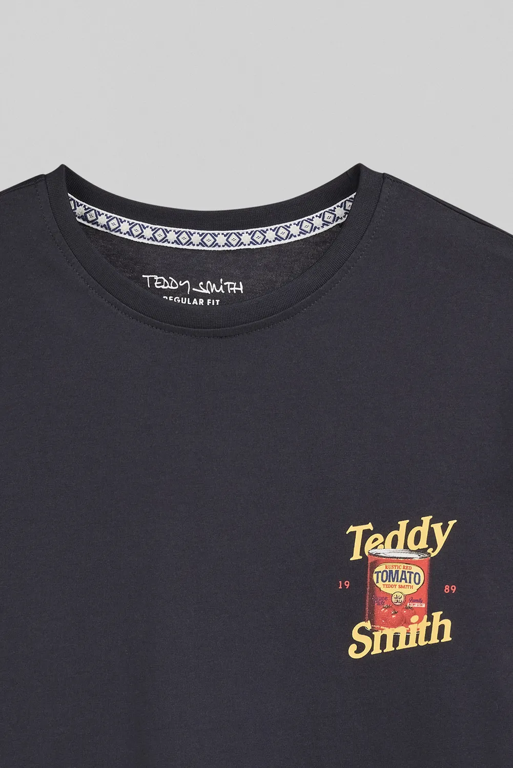 Teddy Smith T-Tomato maglietta uomo dark navy stampa petto