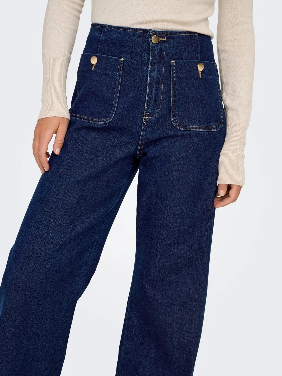 Only Onlmadeline Jeans Donna Sx30 Vita Alta Wide