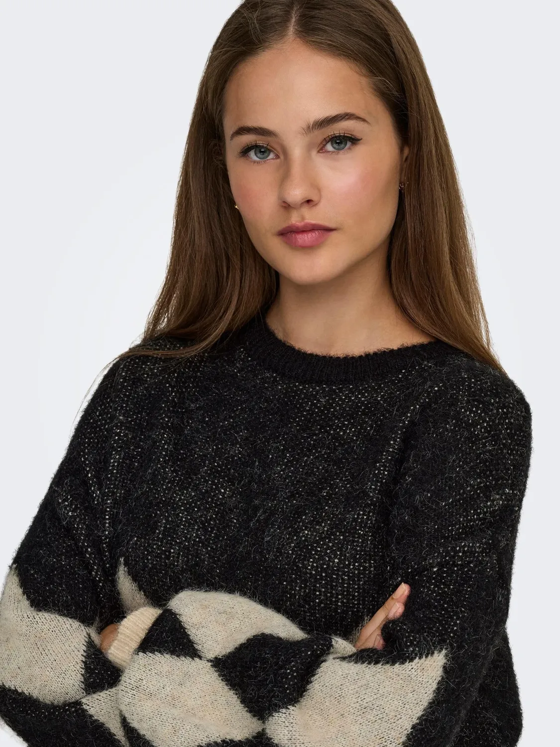 ONLY Onlnoeme Jq LS Life O-Neck Knt maglione jacquard