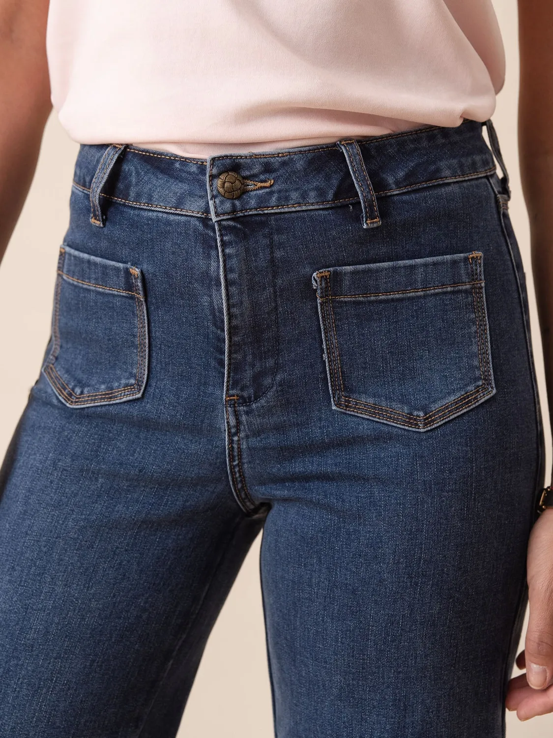 Oraije Gasparette jeans wide blu stone