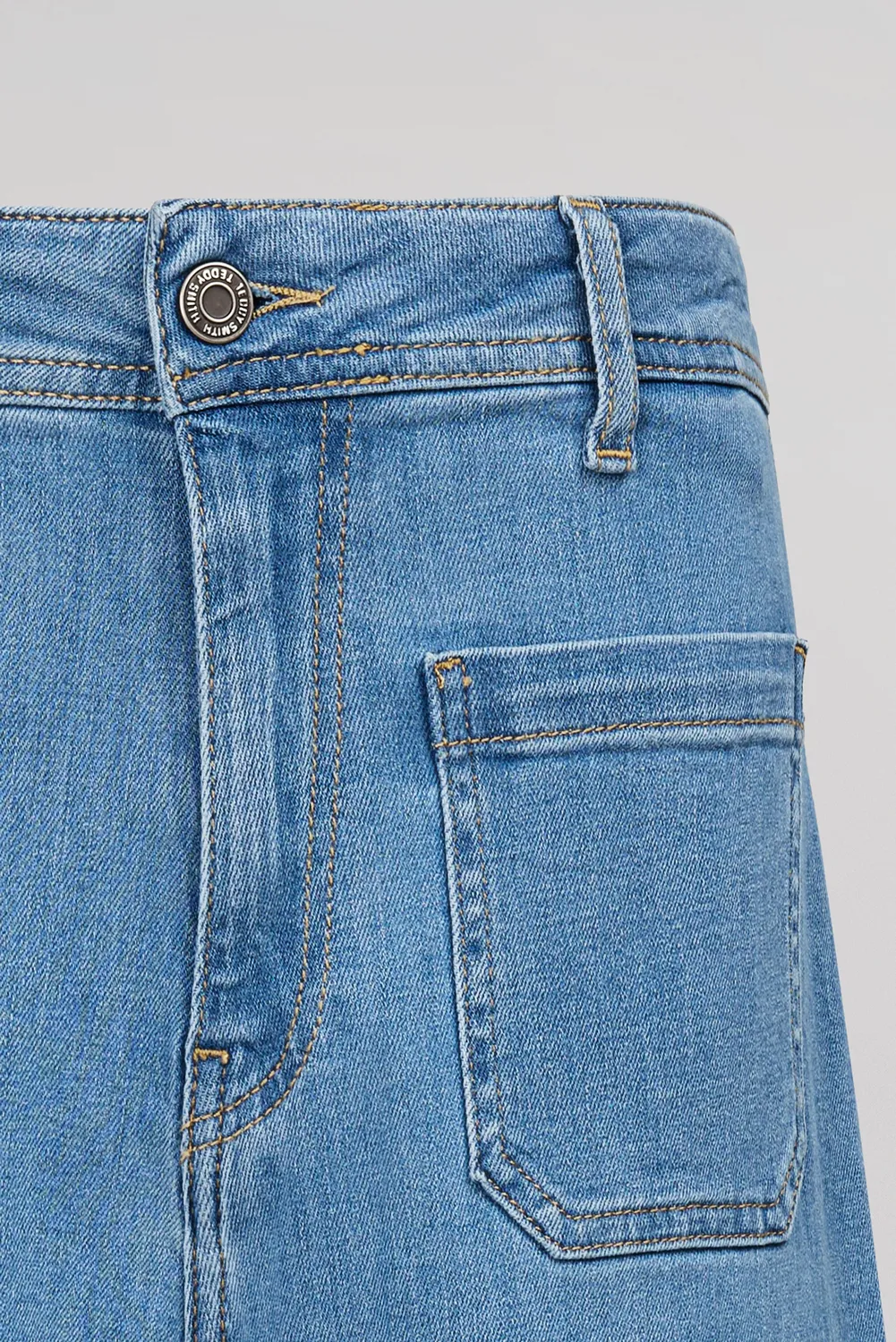 Teddy Smith P-Josefa 4PP jeans flare vita alta indigo