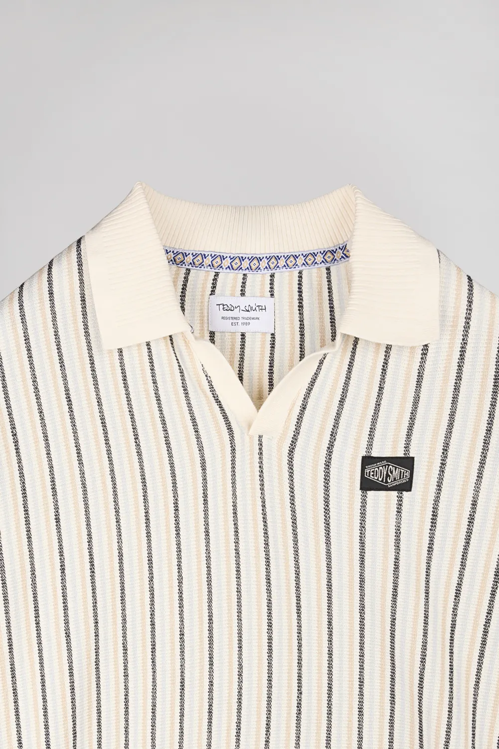 Teddy Smith P-Dovan polo uomo bianco righe cotone