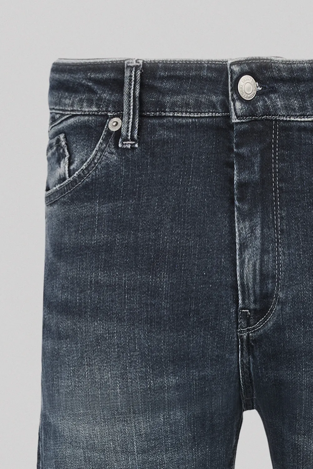 Teddy Smith Dylan Rock L32 Jeans Slim Grigio Blu Uomo