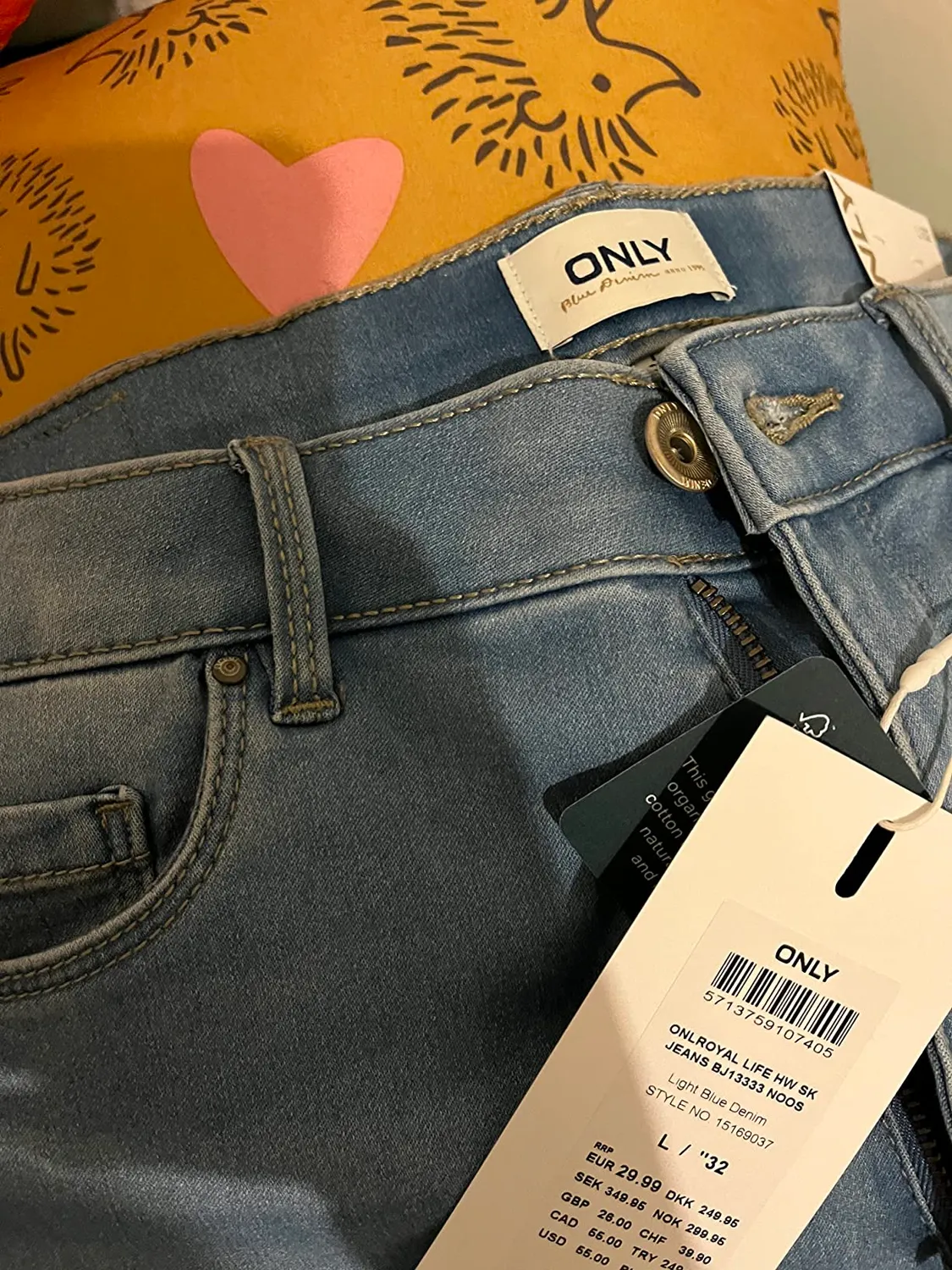 ONLY Onlroyal jeans skinny donna vita alta