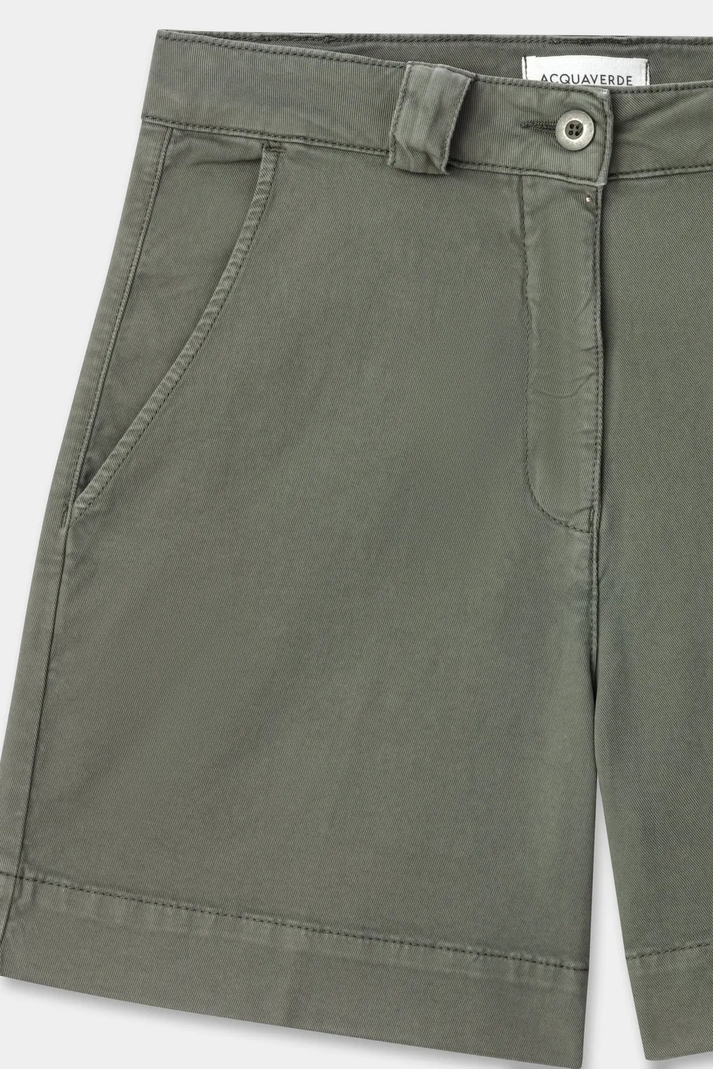 Acquaverde Vermont Military Kaki shorts gabardine