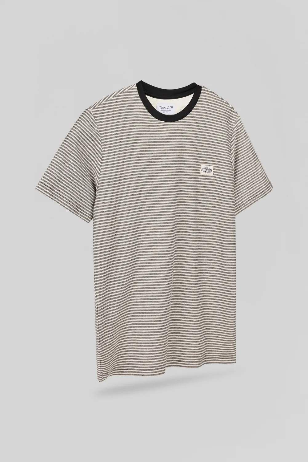 Teddy Smith T-Joos maglietta uomo black stripes cotone