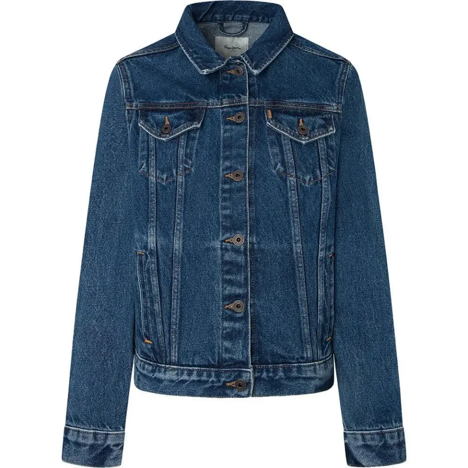Pepe Jeans Giacca Jeans Donna Blu XXS Lavaggio Pietra