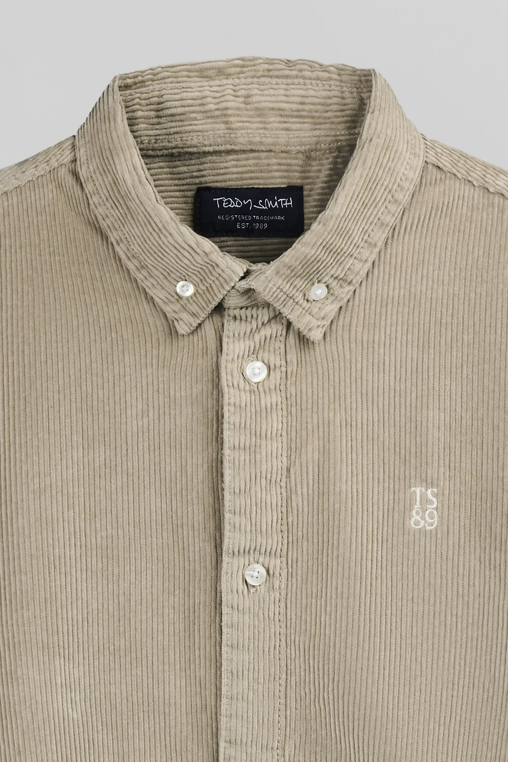 Teddy Smith C-Elton camicia velluto Wolf Beige cotone