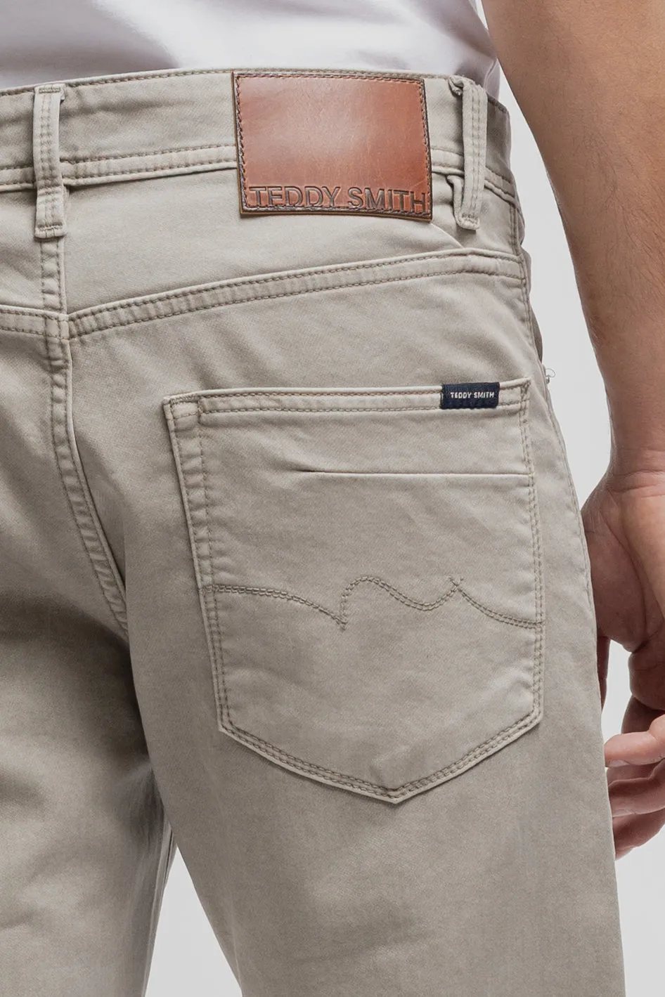 Teddy Smith Jim Rock Swe L32 jeans uomo Bleach Kaki slim