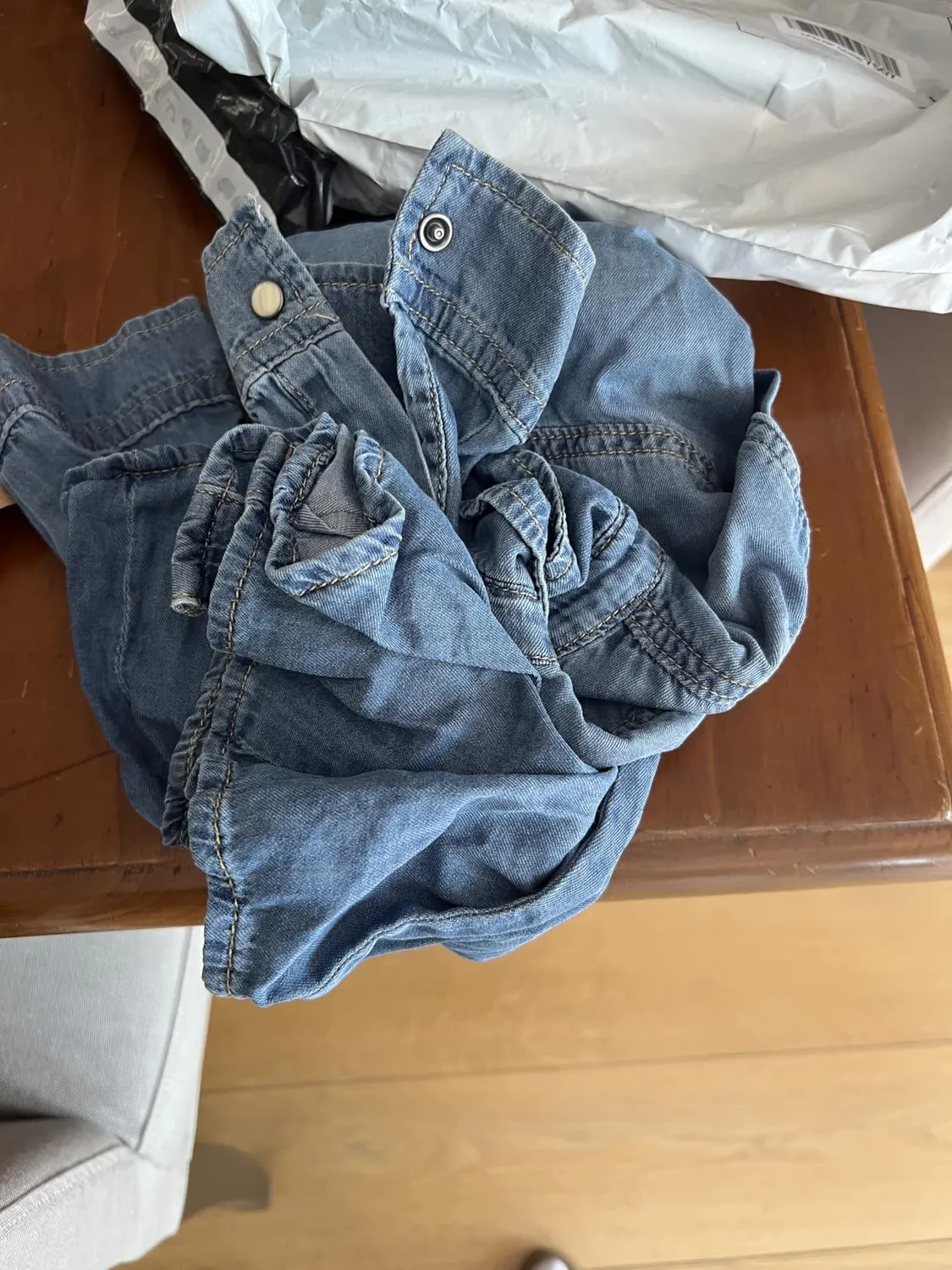 ONLY ONLALEXA Camicia denim azzurro chiaro