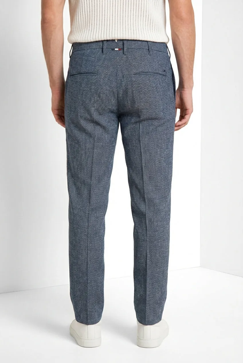 Mason's New York chino uomo blu navy pied de poule