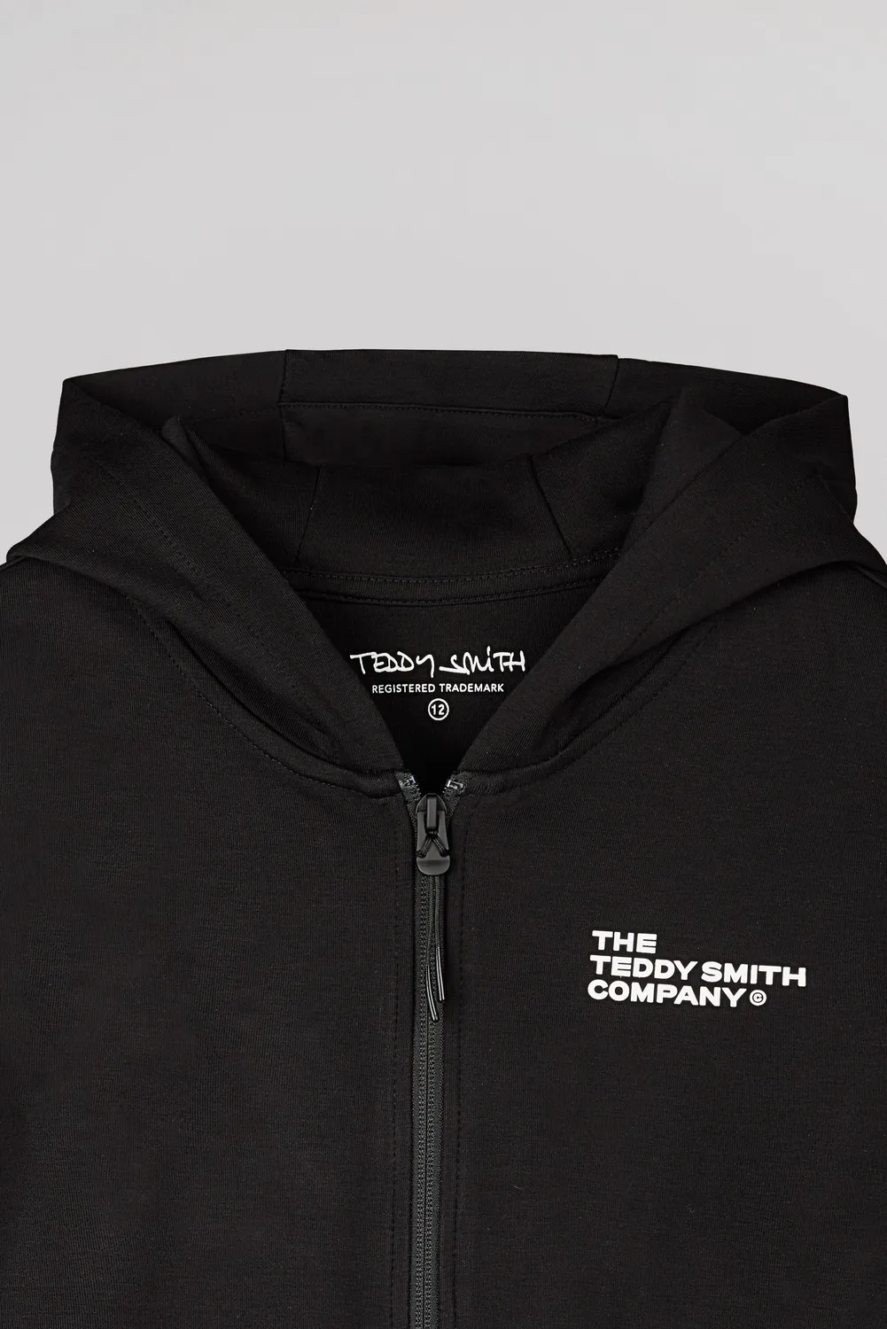 Teddy Smith Giclass Company JR felpa zip bambino nero cotone