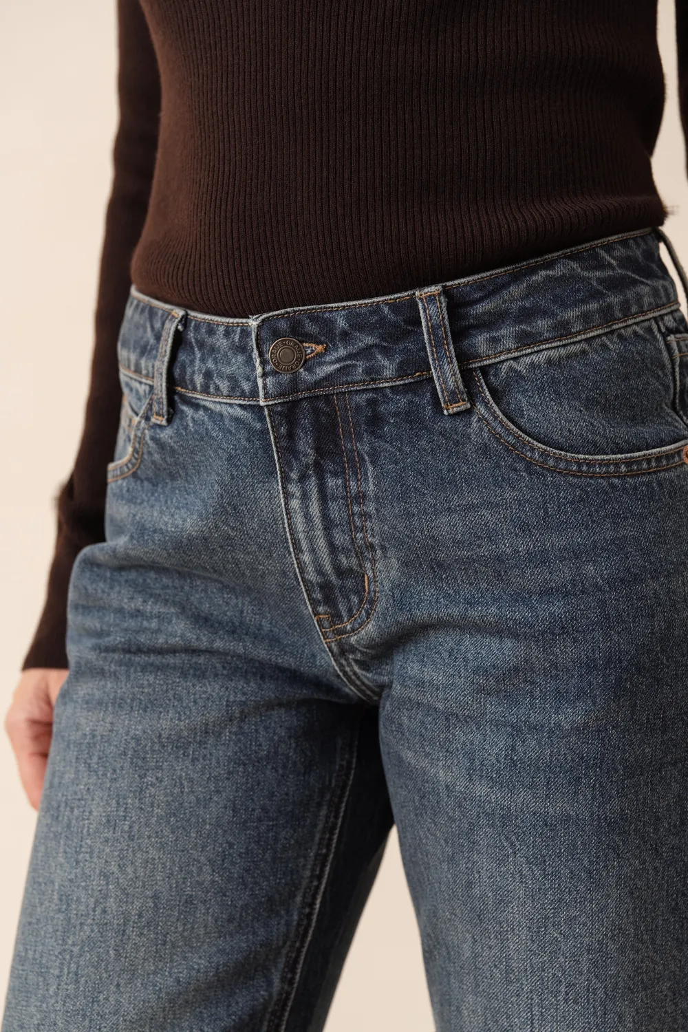 Oraije Carmen jeans vita bassa blu scuro
