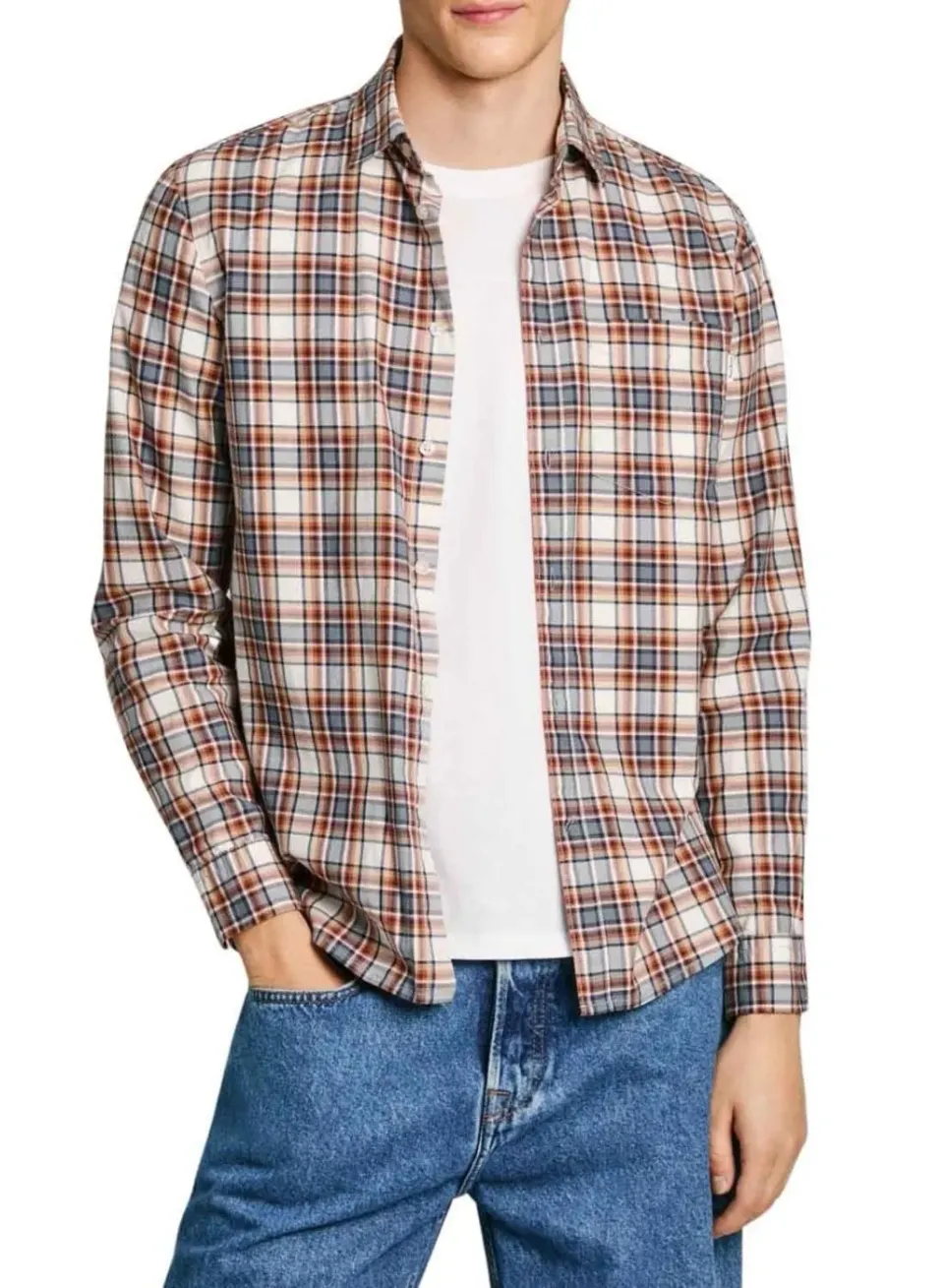 Pepe Jeans Macberth camicia uomo quadri cotone taglia M