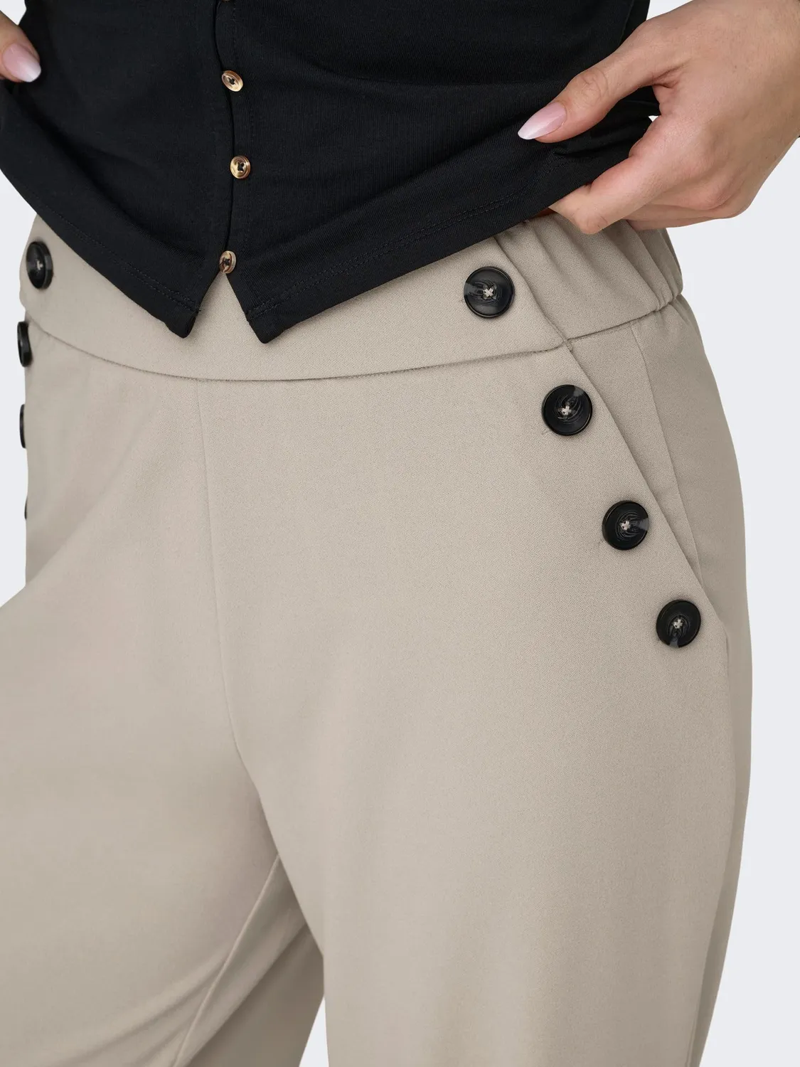 ONLY ONLRina Life Pantalone Jersey Bottoni