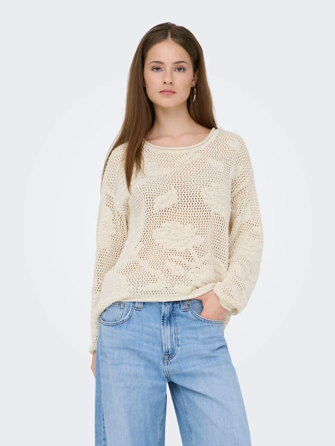 ONLY Onlseaside pullover ecru M