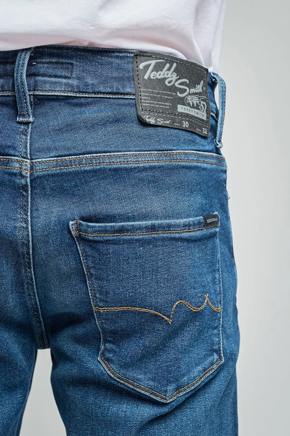 Teddy Smith Rock Dual Move Jeans Slim Blu Old Encre