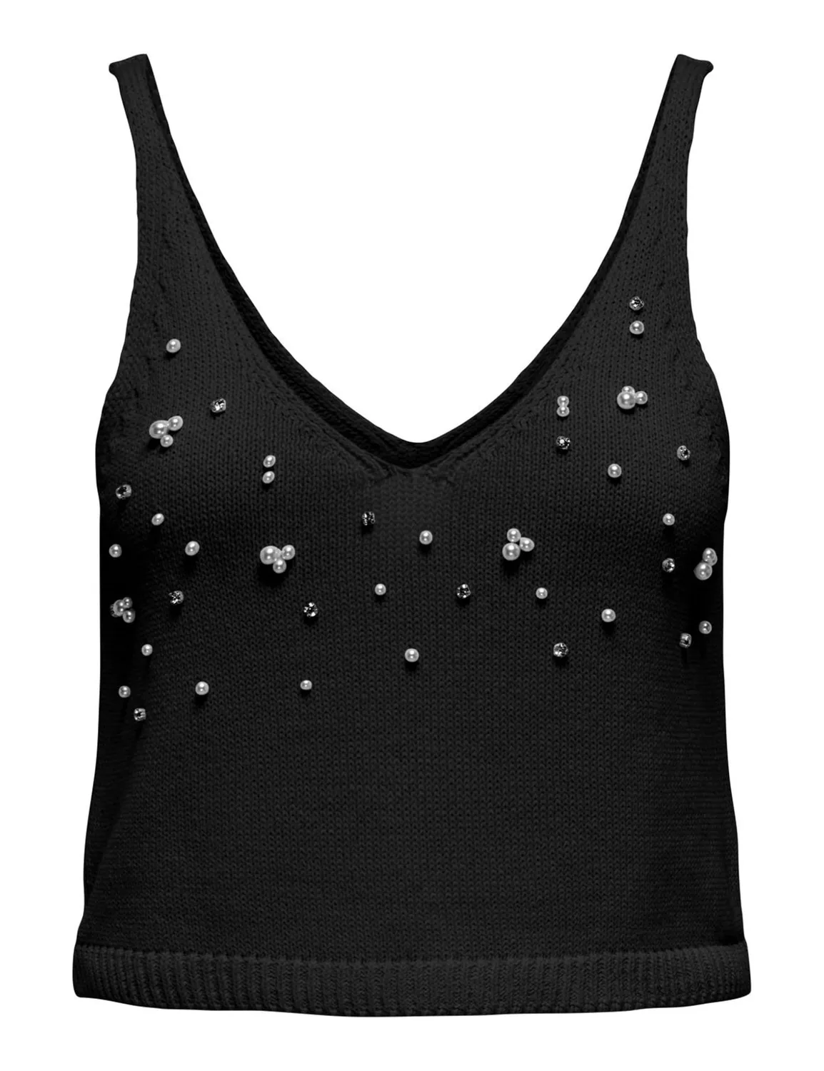 ONLY Onlcolette Life SL Bling top knit nero taglia M