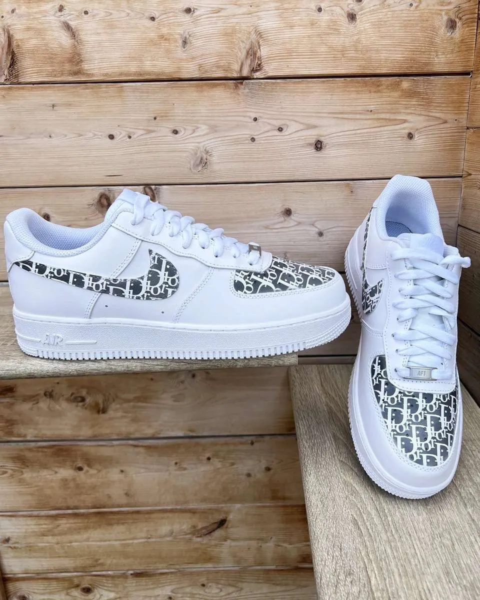 Never Say Never Air Force 1 Sneakers Dior Grey
