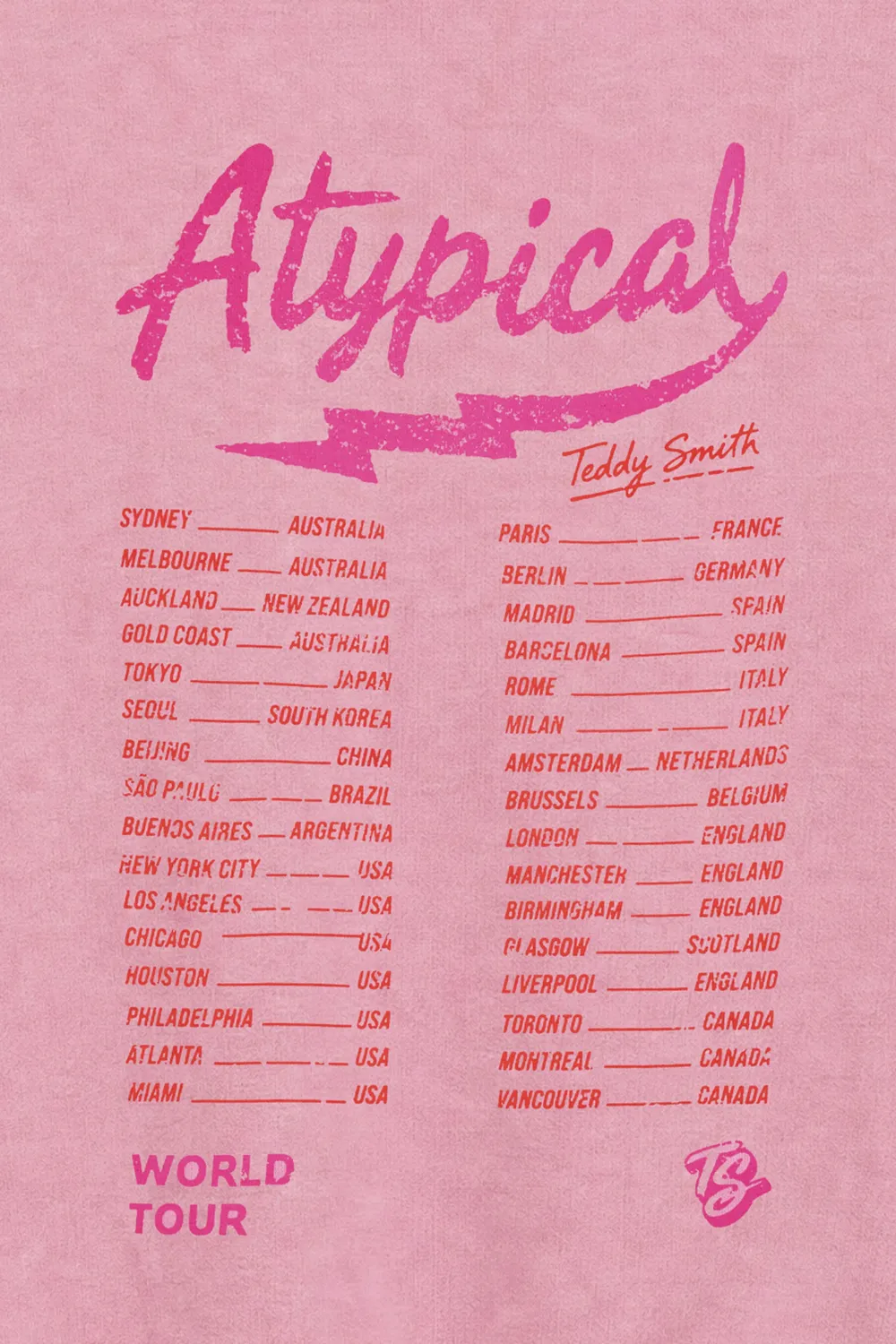 Teddy Smith S-Atypical RC felpa girocollo rosa bonbon donna