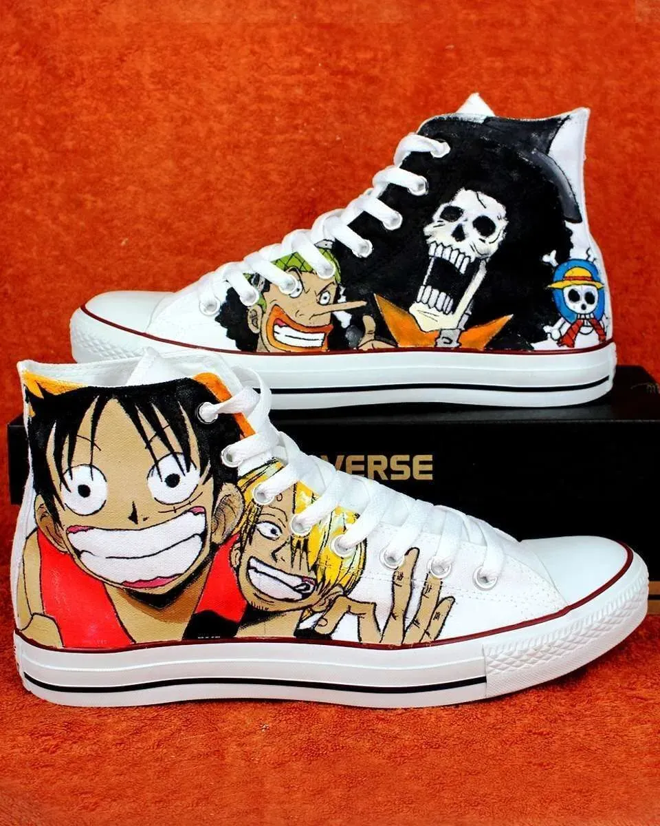 Never Say Never All Star Converse One Piece dipinte