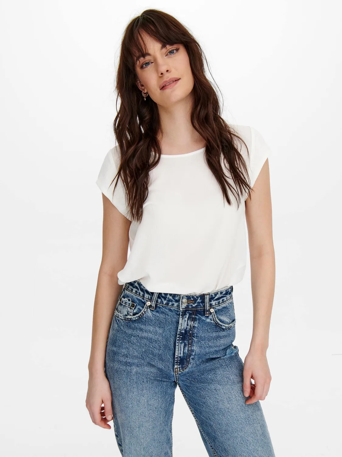 ONLY Onlvic Top Donna Fluido con Zip
