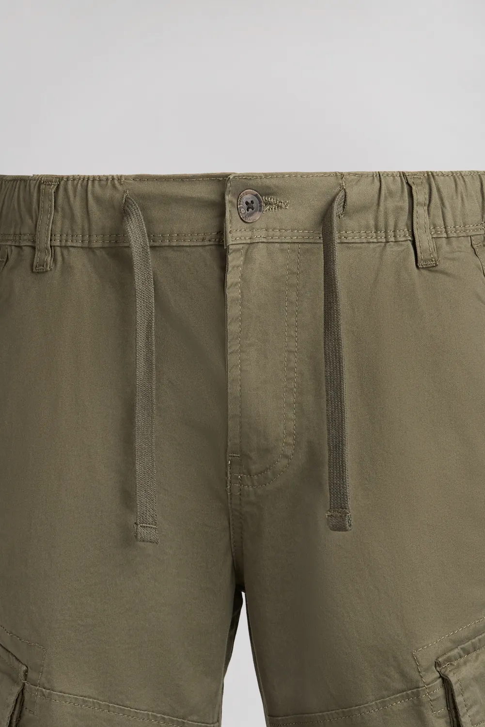 Teddy Smith P-Murray Pantalone Cargo Uomo Kaki Cotone