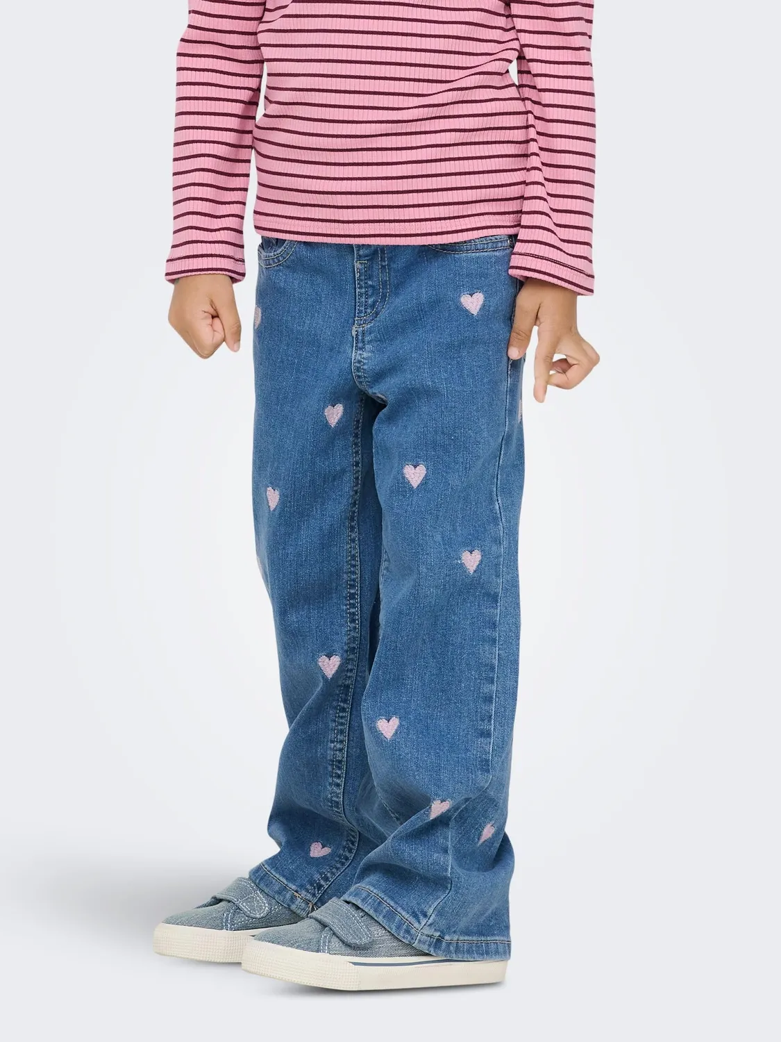 ONLY Kids Kmgjuicy jeans larghi bimba 92 ricamo cuore