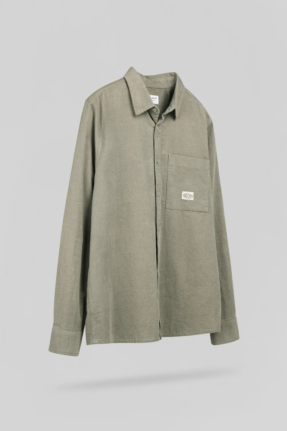 Teddy Smith C-Ricko ML Bleach Kaki camicia uomo cotone