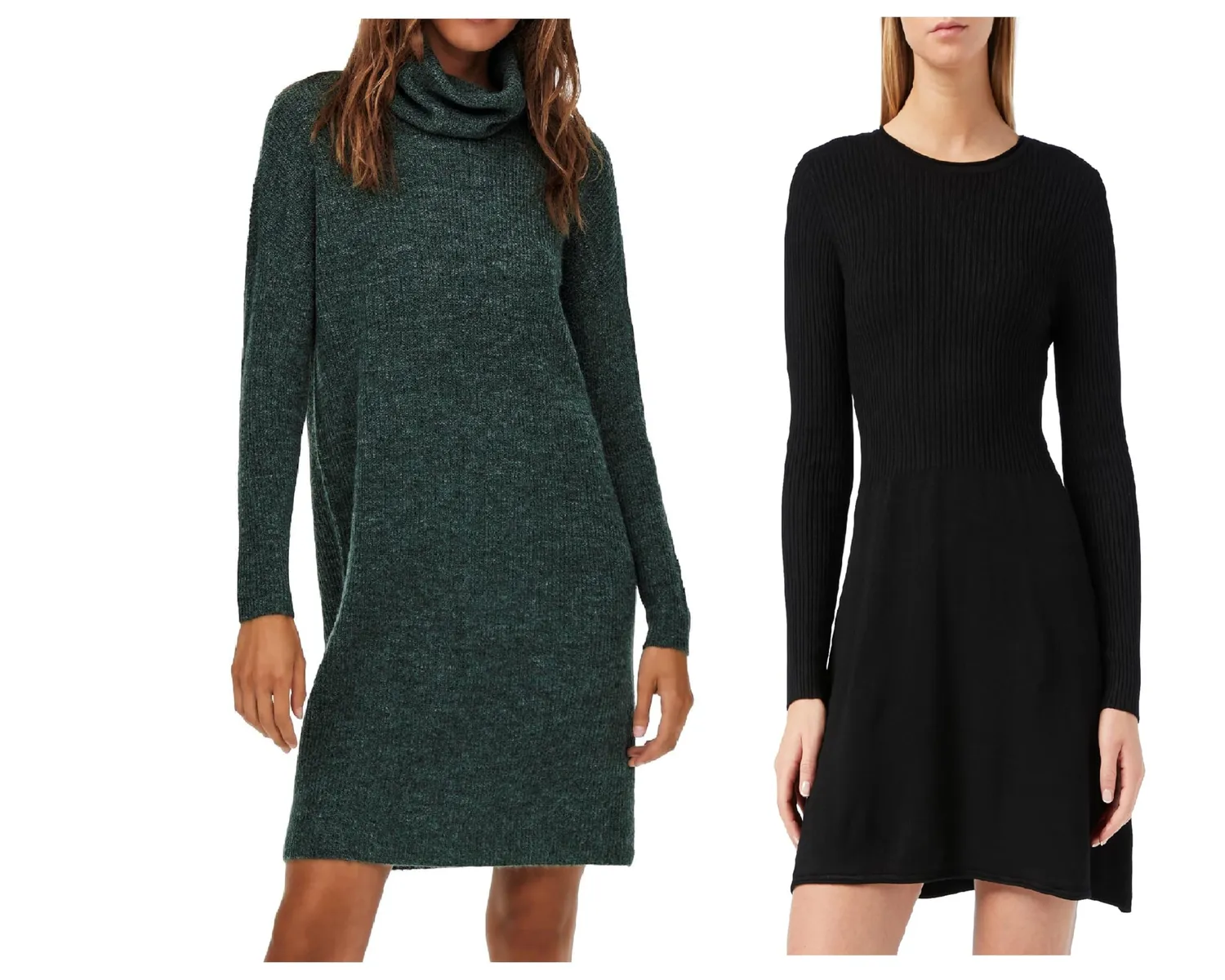 Only Onljana abito corto donna in maglia dolcevita
