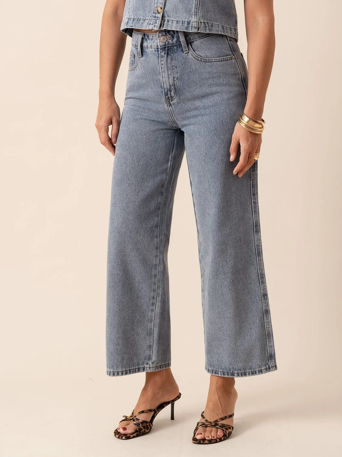 Oraije Colombe jeans wide blu vintage