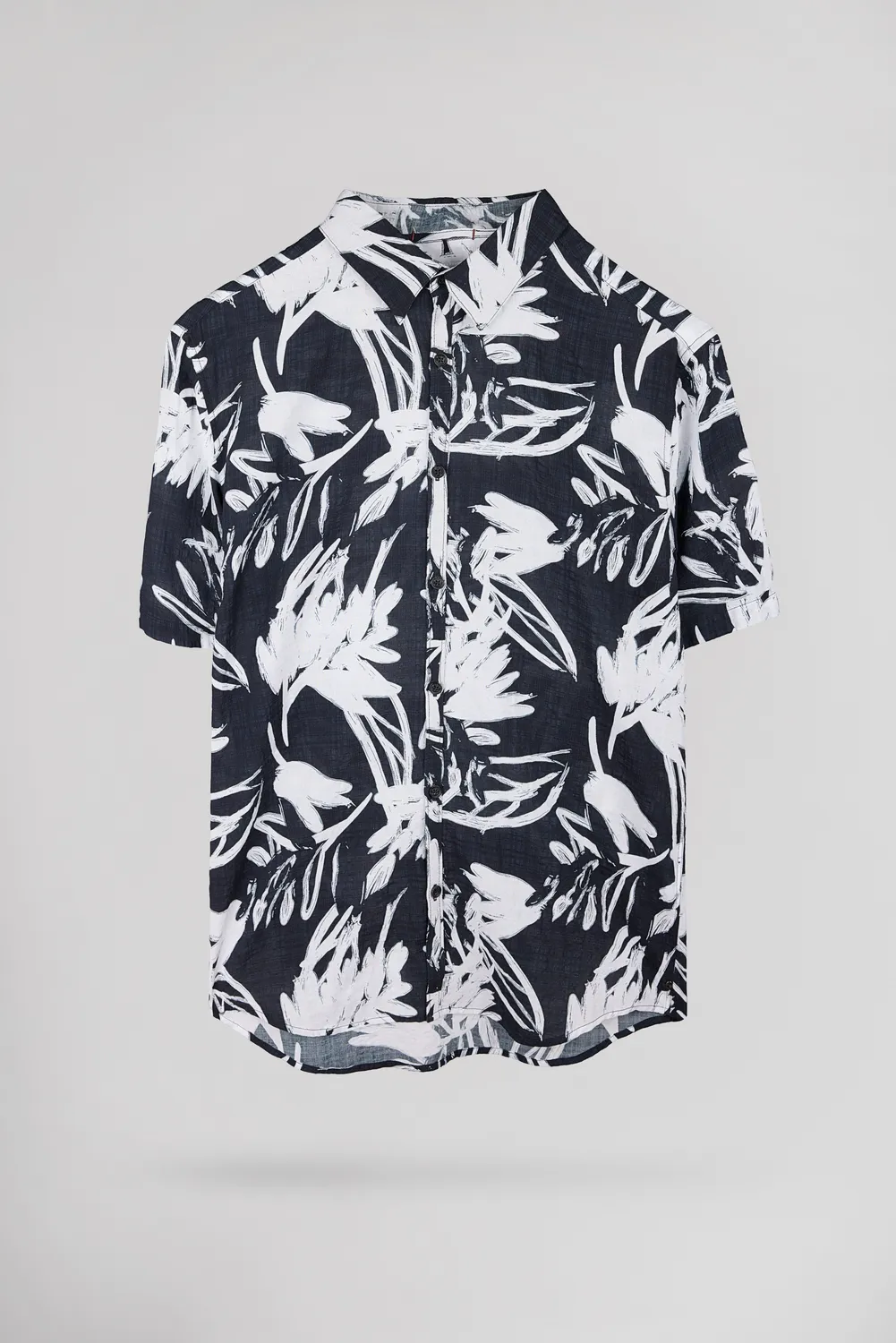 Teddy Smith C-Dixon MC camicia manica corta blu navy viscosa