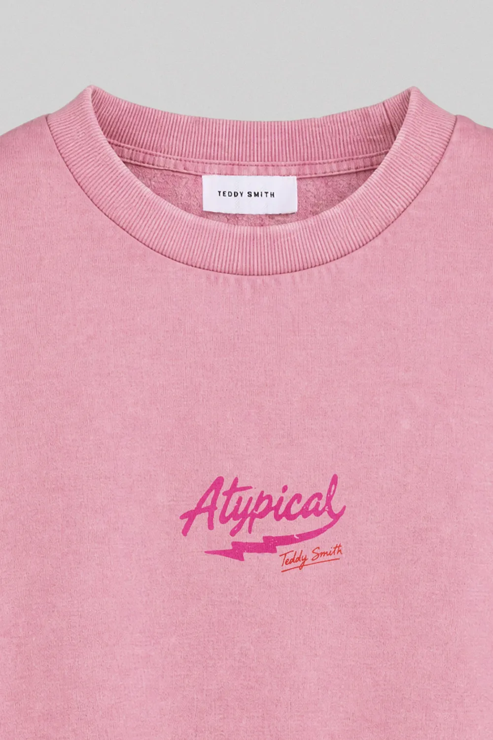 Teddy Smith S-Atypical RC felpa girocollo rosa bonbon donna