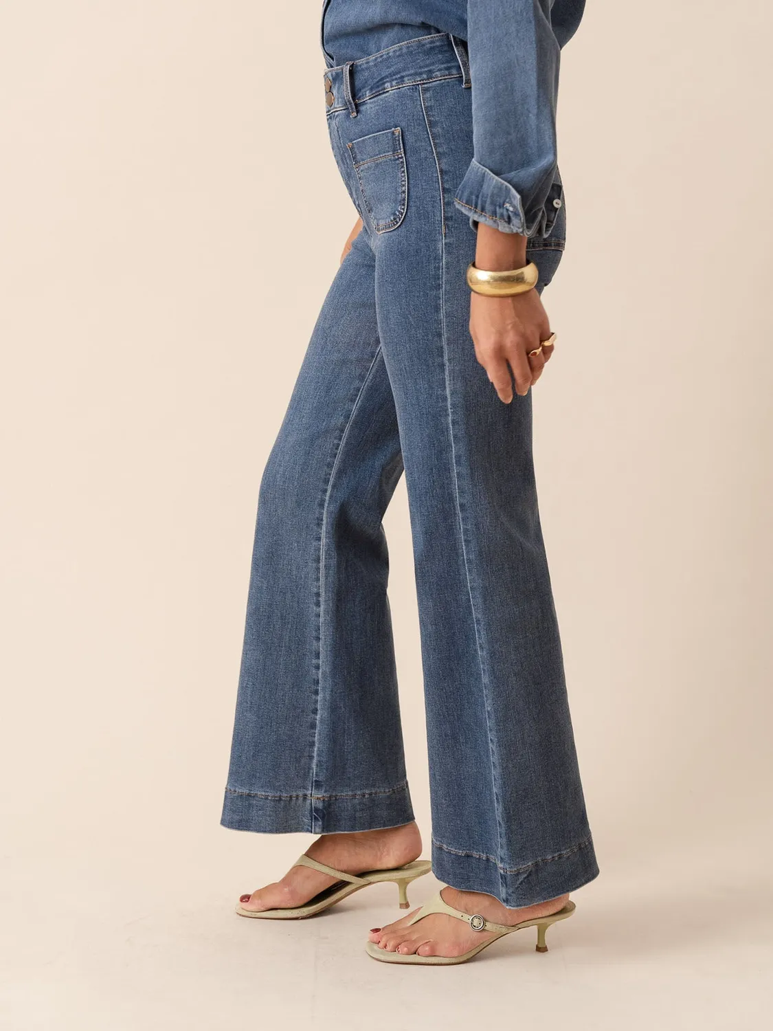 Oraije Elenette jeans flare blu stone