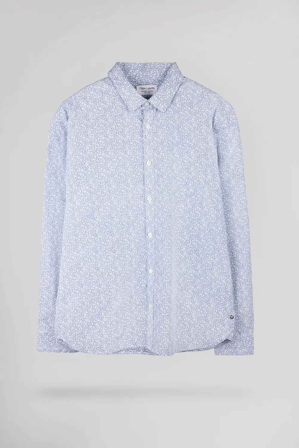 Teddy Smith Carton ML Dark Navy Floral camicia uomo slim