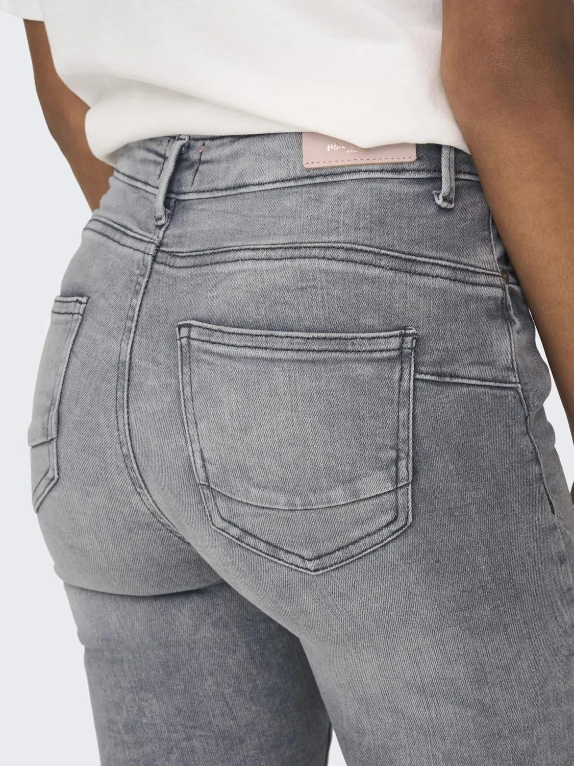 ONLY ONLPower Mid Push Up jeans skinny grigio