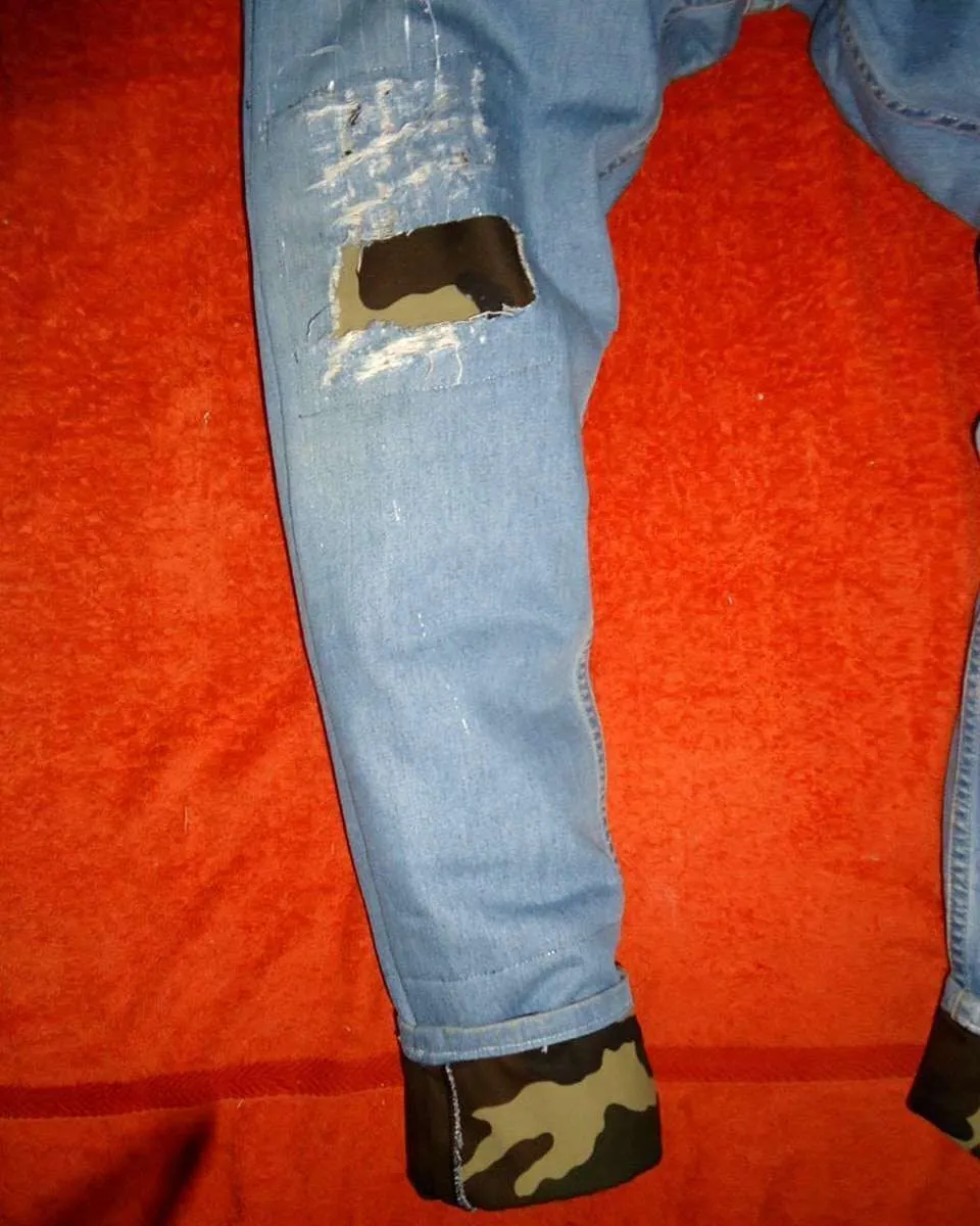 Levi's Vintage jeans personalizzato tessuto militare