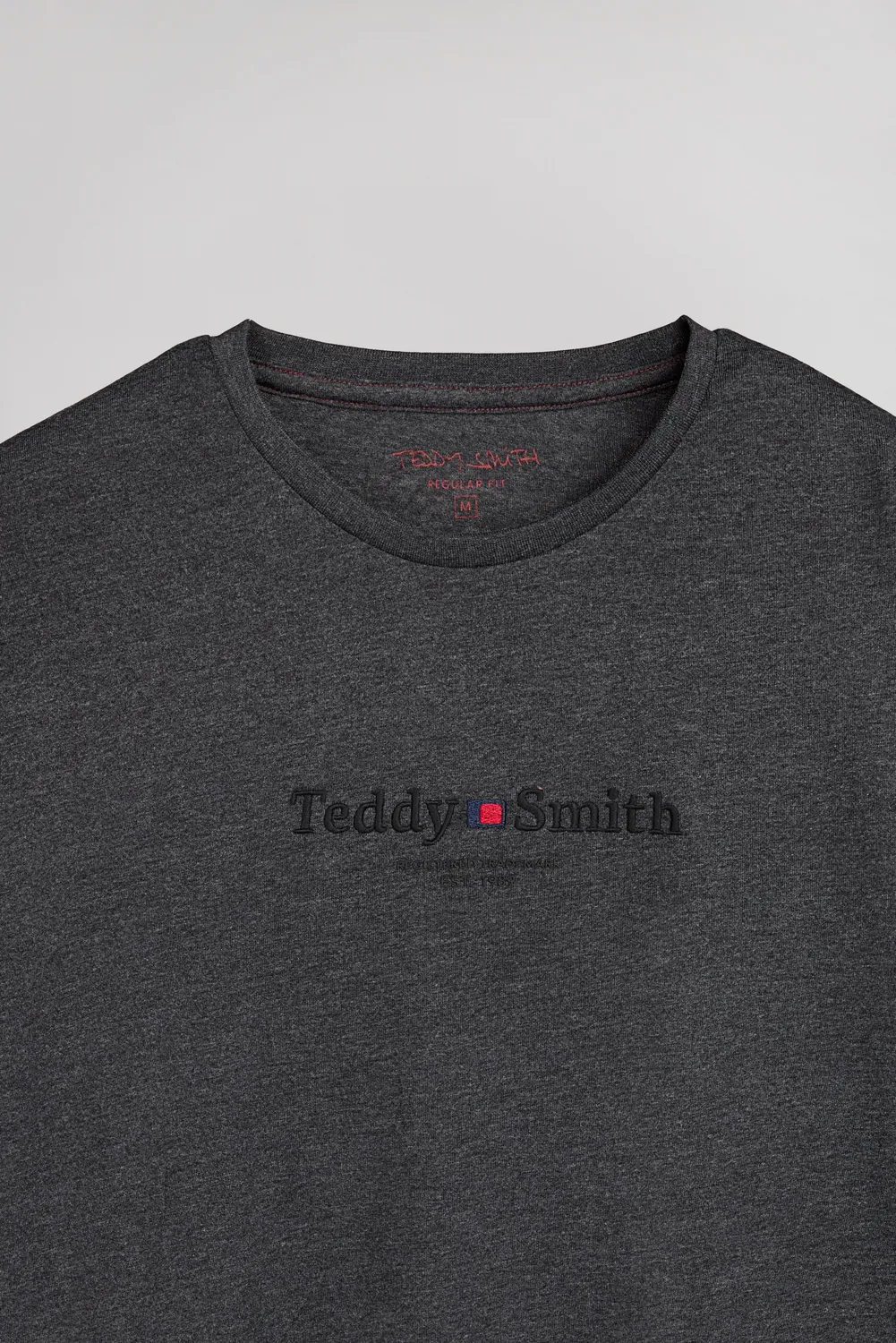 Teddy Smith T-Jim t-shirt uomo nero manica lunga cotone