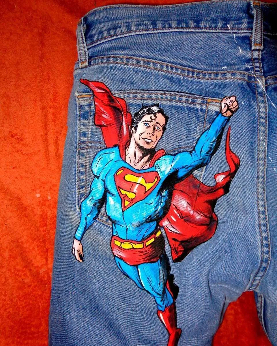 Levi’s Vintage Superman Marinaio jeans con tessuto