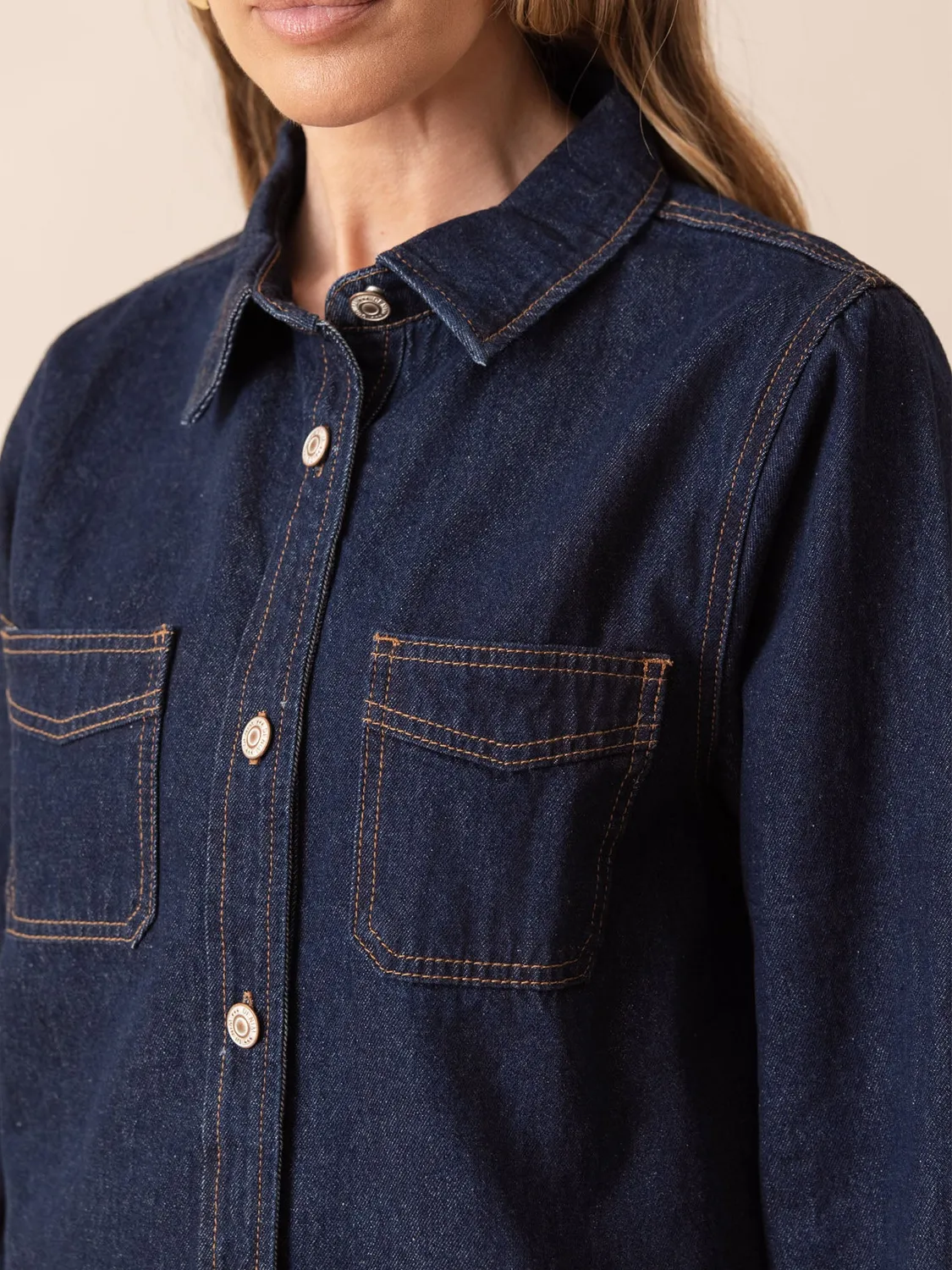 Oraije Cheri camicia denim grezza