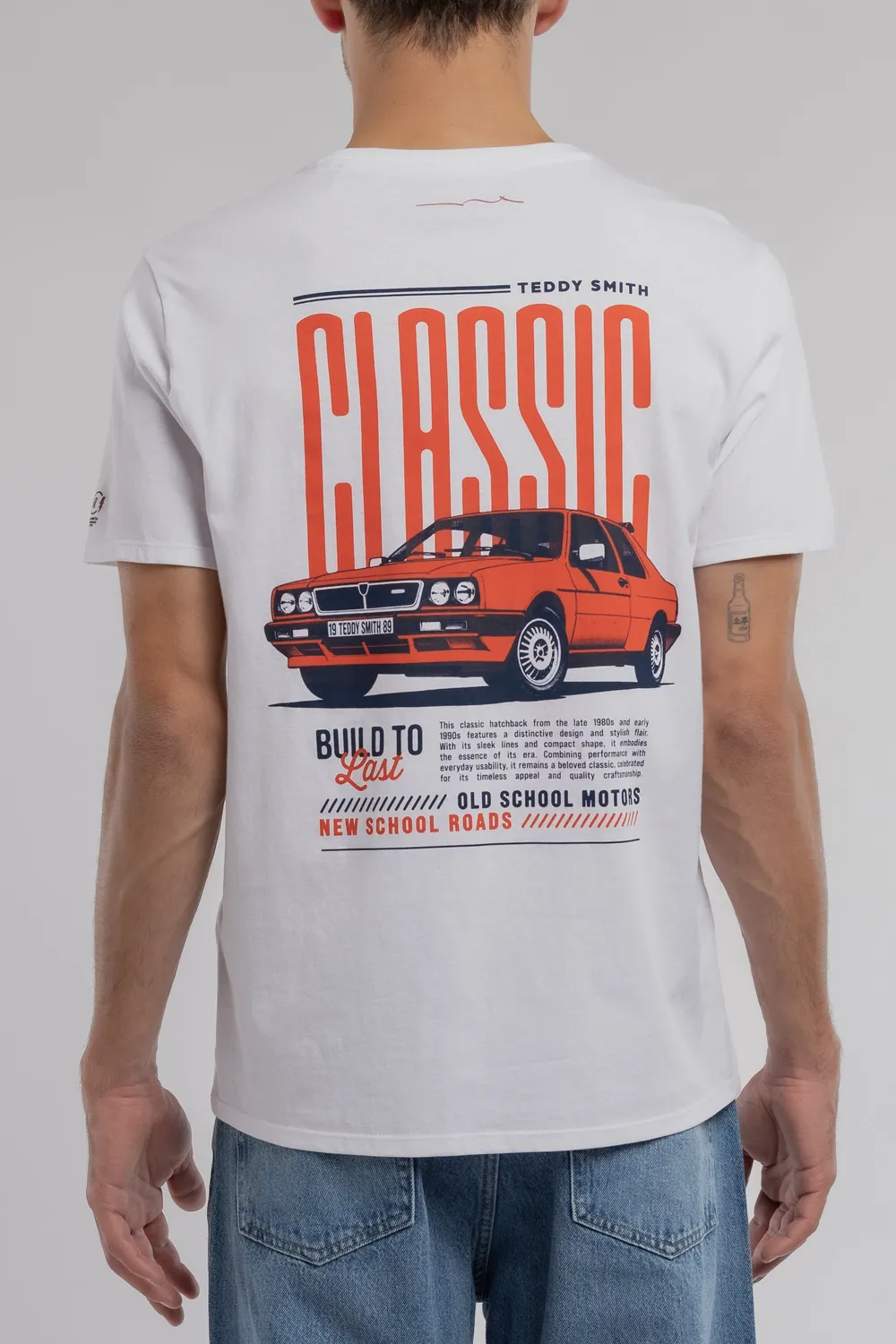 Teddy Smith T-Cars 1 t-shirt uomo bianca racing