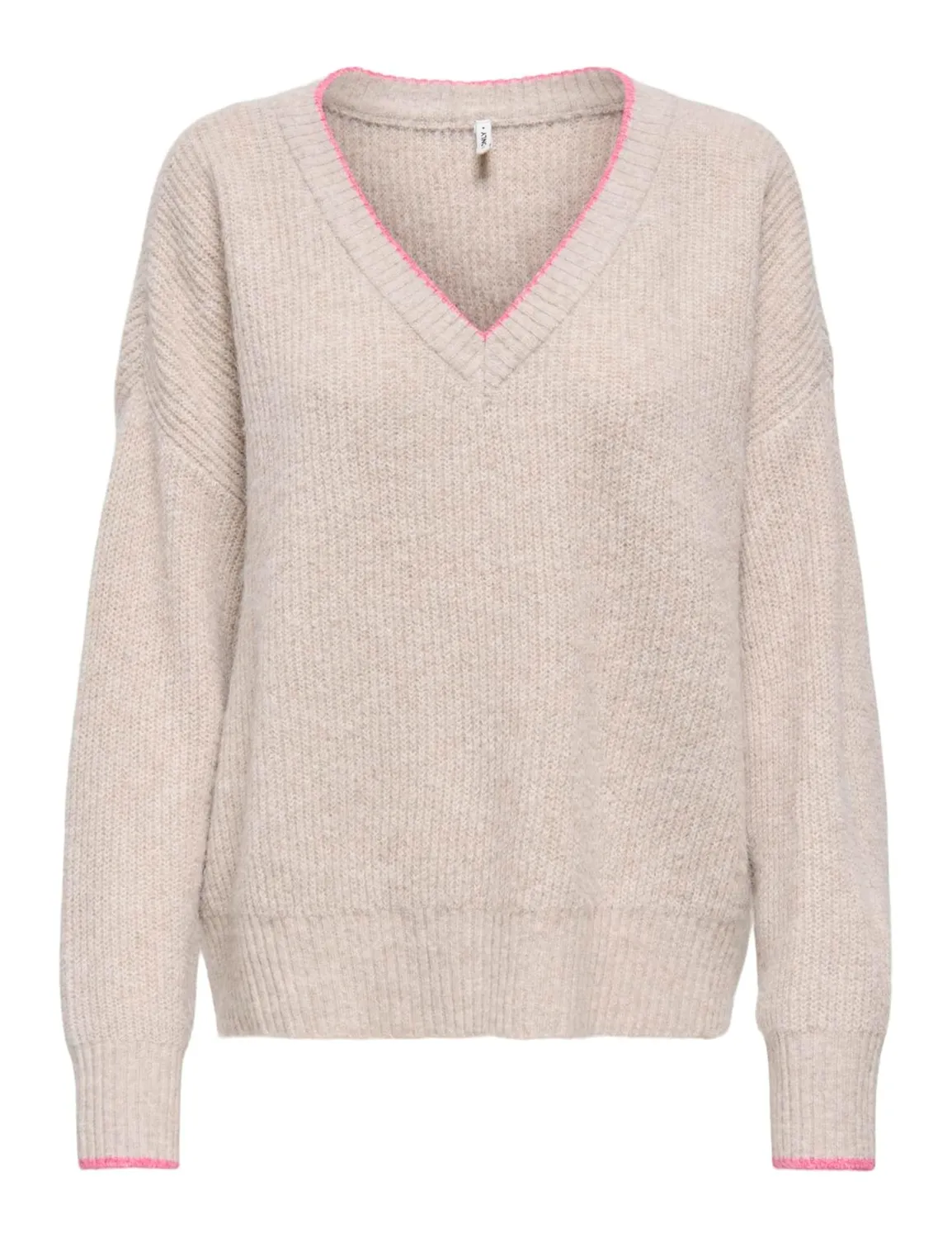 ONLY Onlhavanna LS Rib V-Neck Knt maglia donna