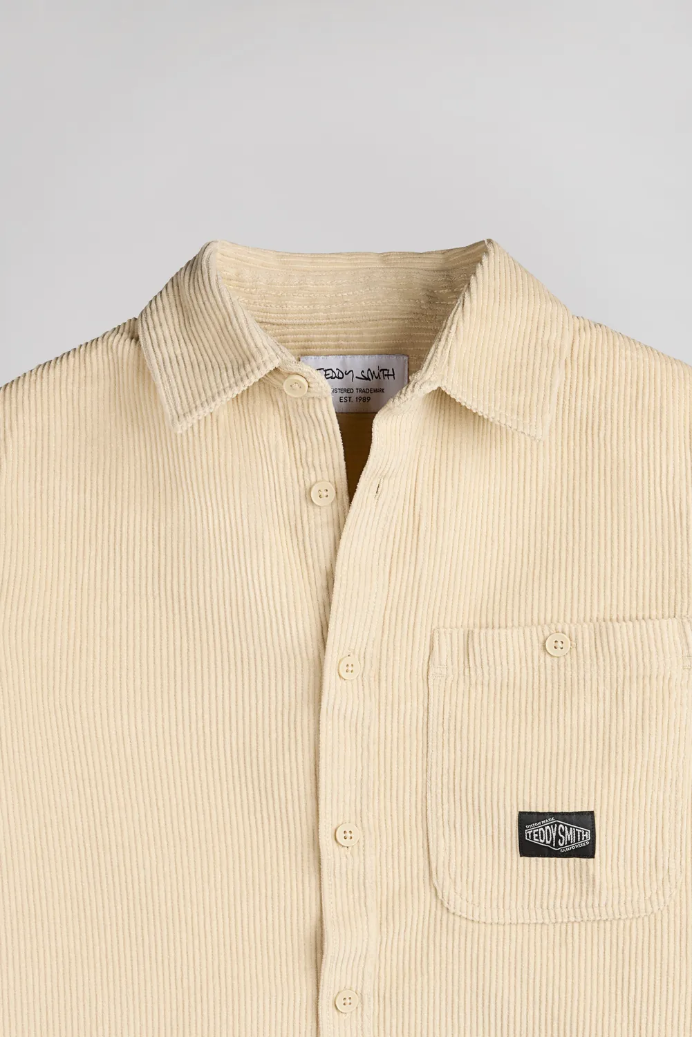 Teddy Smith C-Velvet ML Camicia Bambino Beige Velluto Maniche Lunghe