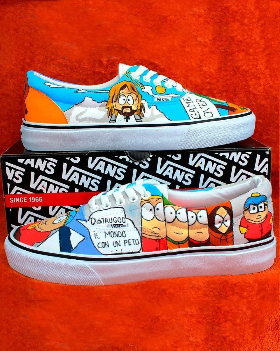 Vans Slip-On South Park scarpe dipinte a mano